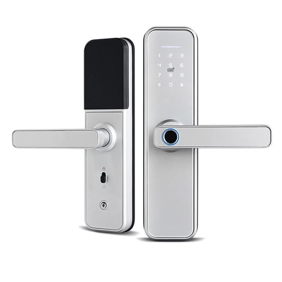X5 Biometric Fingerprint Security Intelligent Tuya Smart APP Password Electronic Door Lock Built-in Eight Language Voices ,Security Locking