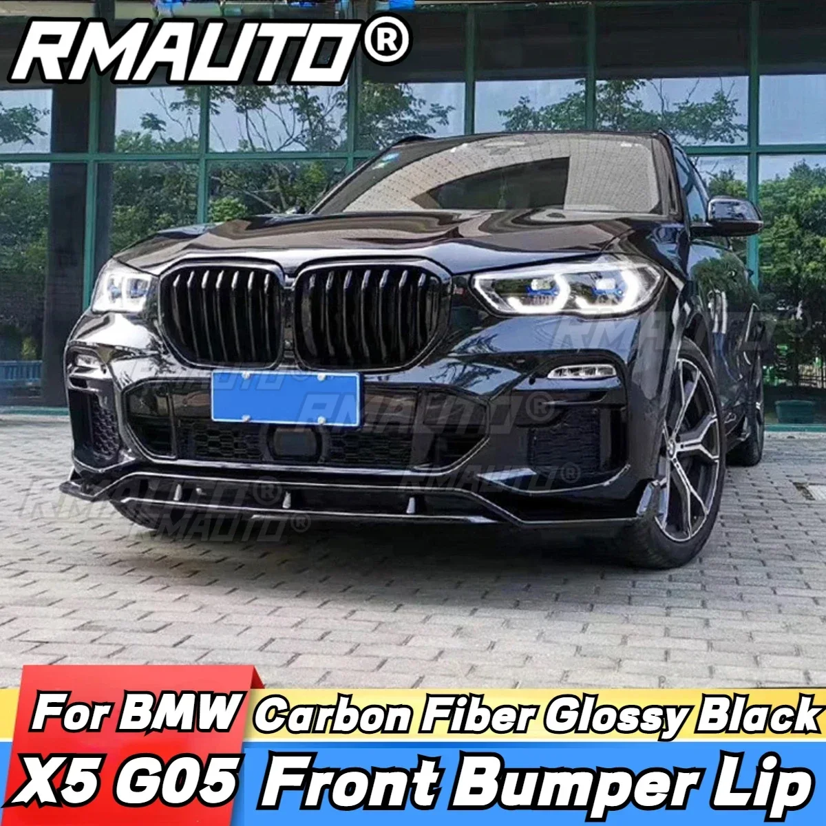 X5 G05 Front Bumper Splitter Lip Carbon Fiber Bumper Guard Protector