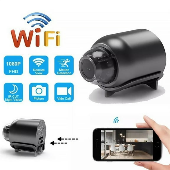 X5 Mini Camera Portable Clear Night Vision Camera Mini Cam Video Full HD 1080P for Riding Hiking Walking Pets Home Outdoor Security Guard