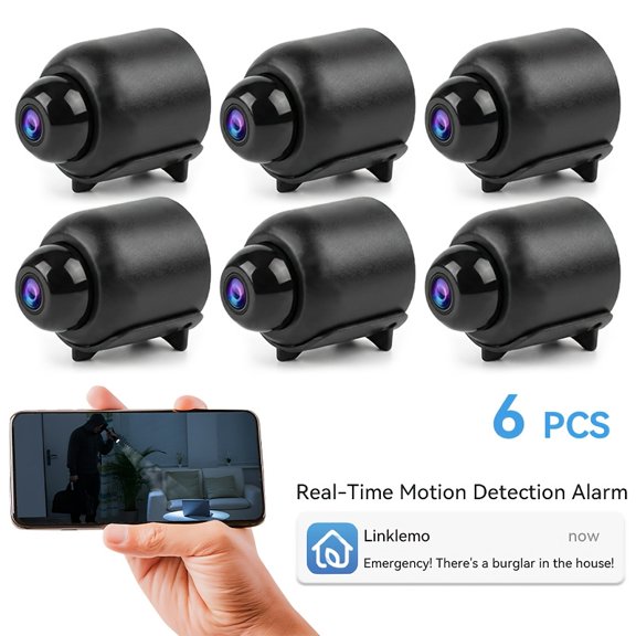 X5 Night Vision Wireless Security Camera 4/6/8-Pack - 2.4G/5GHz WiFi, 360° Rotation, HD Smart Surveillance for Home Office, Nanny & Property Monitoring, Durable Modern Design