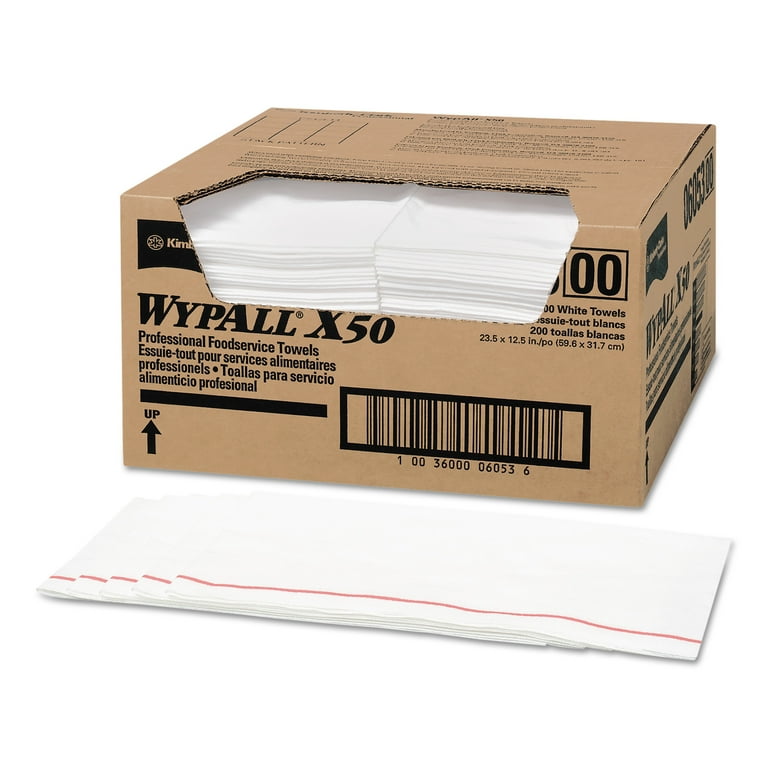 X50 Foodservice Towels, 1/4 Fold, 23.5 x 12.5, White, 200/Carton X50 Foodservice Towels, 1/4 Fold, 23.5 x 12.5, White, 200/Carton