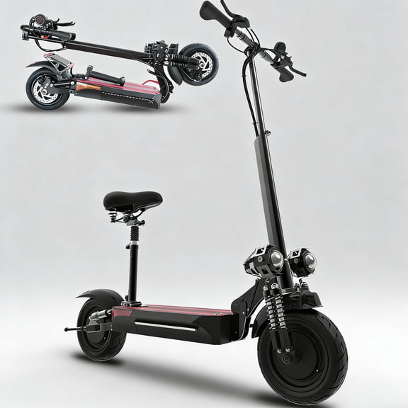 X500 High-Speed Electric Scooter, 2400W Dual Motor, 40 MPH Max Speed, 40 Mile Range, Foldable & Waterproof Design