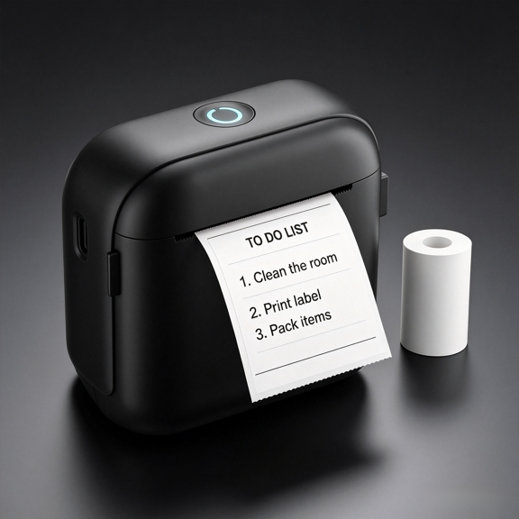X6 Portable Thermal Printer, Wireless Bluetooth Pocket Sticker Printer, Inkless Photo Label Memo Printer with 1 Roll Paper, USB Rechargeable for Phone iOS Android