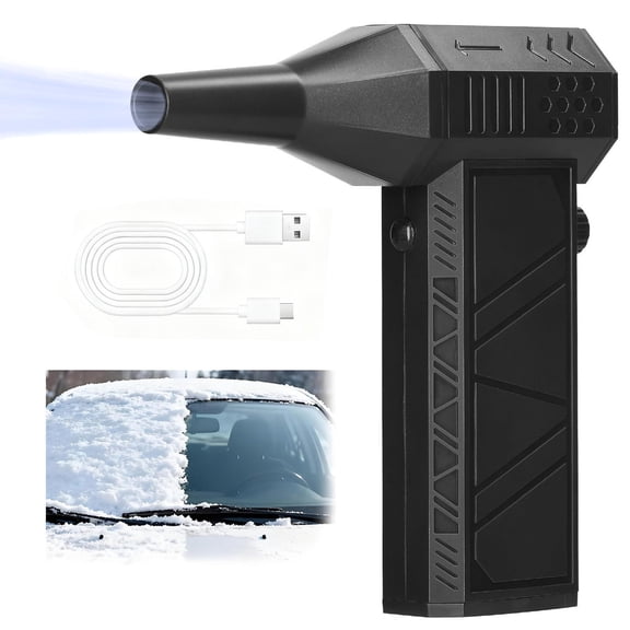 X6 Portable Turbo Jet Fan with 8000mAh Battery, High-Speed Brushless Mini Violent Fan, Cordless Electric Air Duster & Car Snow Blower for Windshield Defrosting, Dusting & Camping, Black
