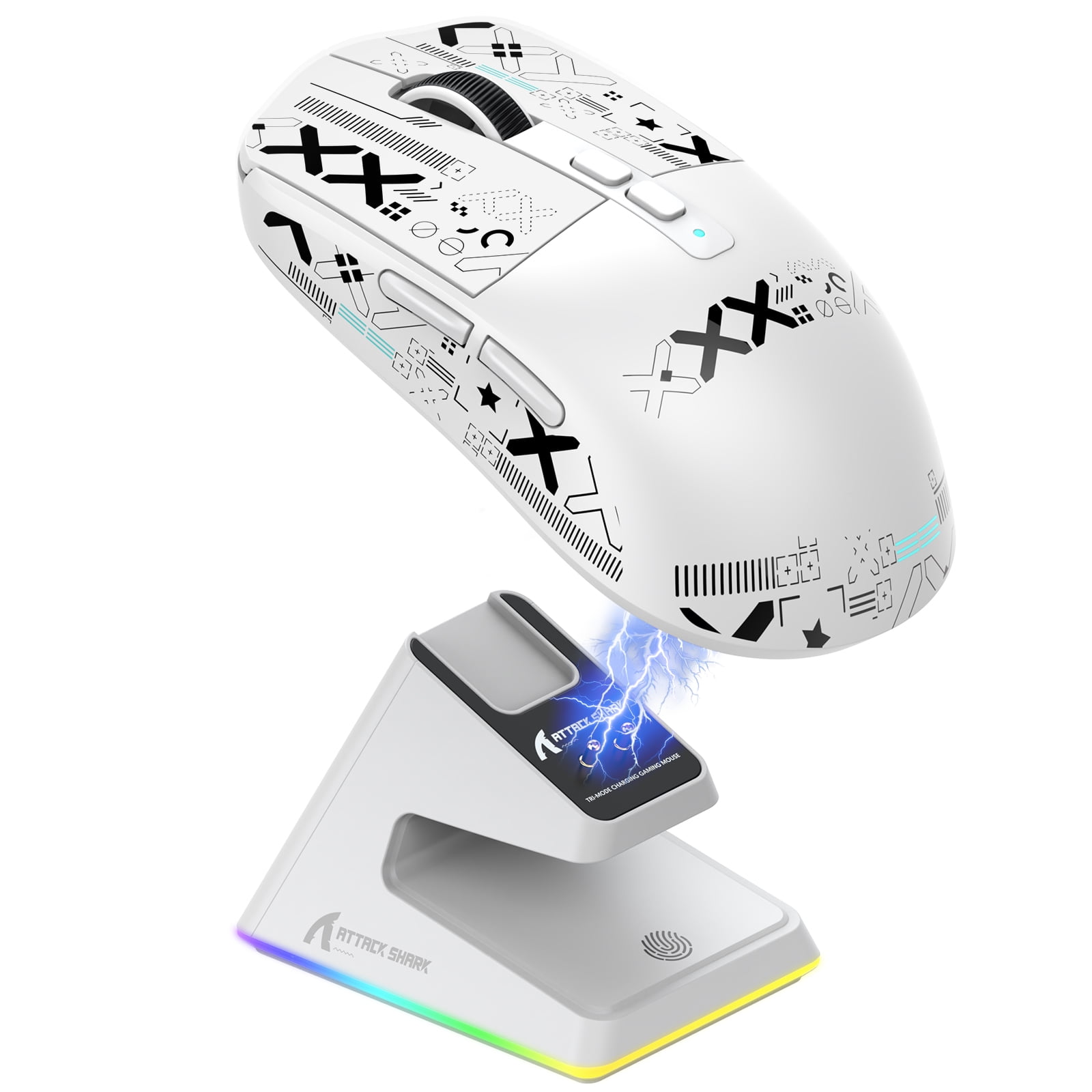 ラウドマウス X6 Superlight Wireless Gaming Mouse with RGB Dock, 49g, 26000DPI