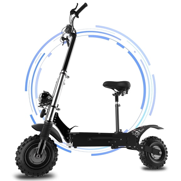 X60 Off-Road Electric Scoooter Adults with Seat, 6000W Dual Motor, 50 MPH Max Speed & 50 Miles Long Range