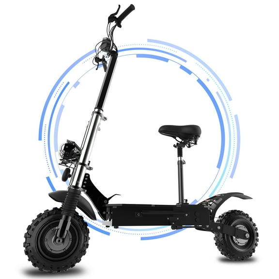 X60 Foldable Electric Scooter with Seat - 6000W Dual Motor, Max Speed 50MPH, 60 Miles Range for Adults