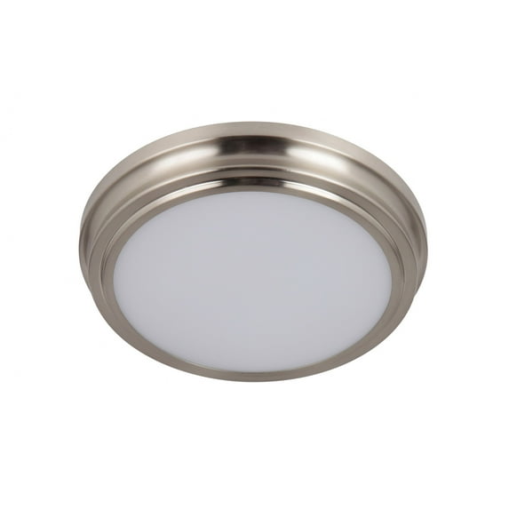X6609-BNK-LED-Craftmade Lighting-X66 Series - 12W 1 LED Flush Mount in Transitional Style - 9 inches wide by 1.13 inches high-Brushed Polished Nickel