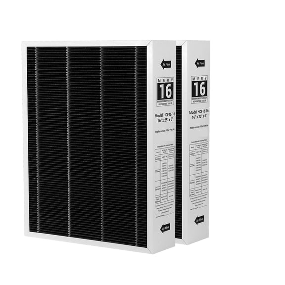 X6672 Replacement for Lennox X6672 16x25x5 MERV 16 Furnace & AC Air Filter