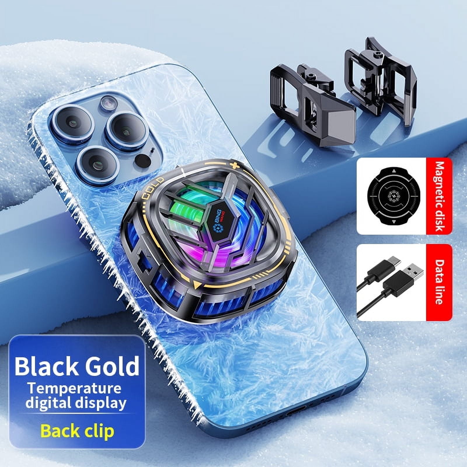 X67 Magnetic Cell Phone Cooler, RGB Cell Phone Cooling Fan Portable  Lightweight Cell Phone Cooling Fan, Cell Phone/Tablet/iPad Cell Phone  Radiator ...