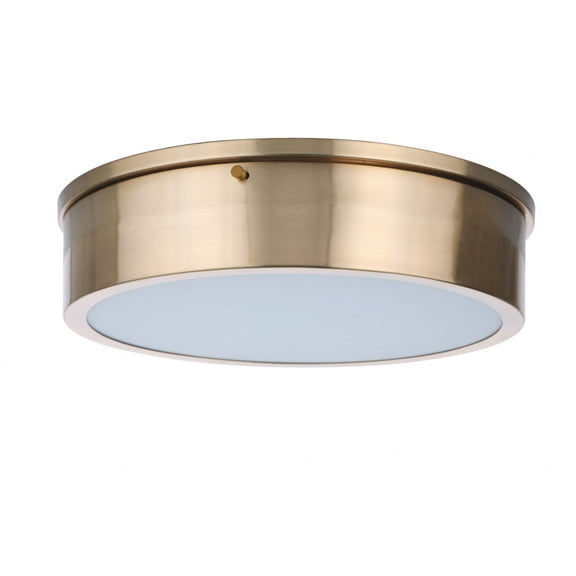 X6713-SB-LED Craftmade Lighting Fenn - 13 Inch 20W LED Flush Mount-Satin Brass Finish