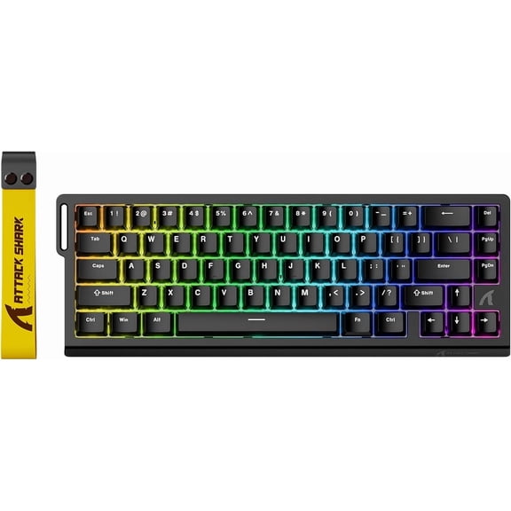 X68 HE Rapid Trigger Mechanical Gaming Keyboard 60% Wired TKL with Adjustable Actuation,Hall Effect Magnetic Switch,8KHz Polling Rate,RGB Backlit,Top Mount for PC Mac Esport Gamer(Black)