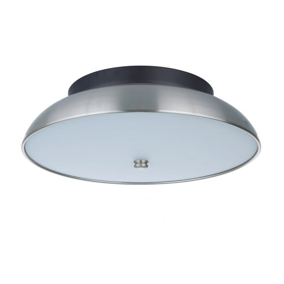 X6813-FBBNK-LED Craftmade Lighting Soul - 12.5 Inch 20W LED Flush Mount-Flat Black/Brushed Polished Nickel Finish