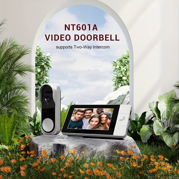 X7/NT601/X6 SMart Video Doorbell With 4.3" Display: No WiFi Needed & 128GB Storage | 300K Pixel Auto-Capture + 3+ Month Battery | 90-Min Charging - Home Security System For Apartments/Houses