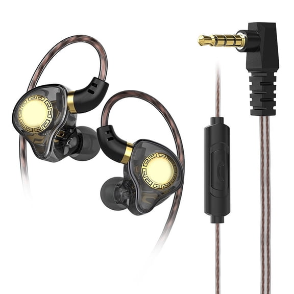 X7 Sports Earphones 11mm PET Diaphragm High Resolution 3.5mm Corded Headsets with 360 Surround Sound for Running and Gym