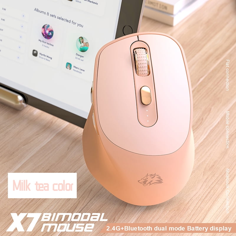 X7 Wireless Mouse Bluetooth Mice with Battery Indicator 5 Adjustable DPI for Windows Android Mac