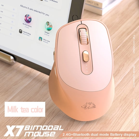 X7 Wireless Mouse Bluetooth Mice with Battery Indicator 5 Adjustable DPI for Windows Android Mac