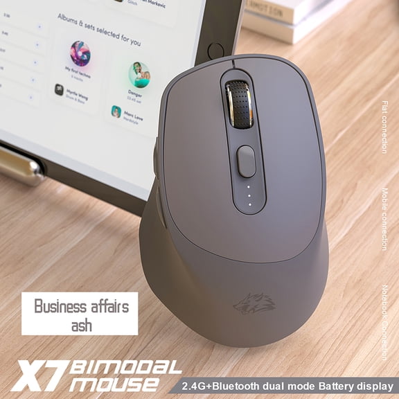 X7 Wireless Mouse Bluetooth Mice with Battery Indicator 5 Adjustable DPI for Windows Android Mac