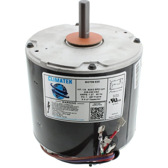 X70671887010 - ClimaTek Upgraded 1/5 HP Condenser Fan Motor Fits Trane
