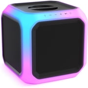 PHILIPS X7207 Bluetooth Party Cube Speaker with 360  Party Lights - Link up to 50 Speakers, Black