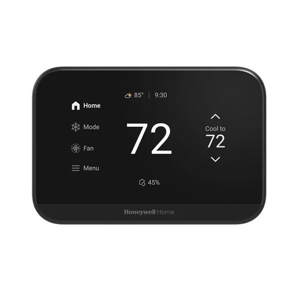 X7B Smart Thermostat with Humidity Monitoring and Customizable Touchscreen Display, Black