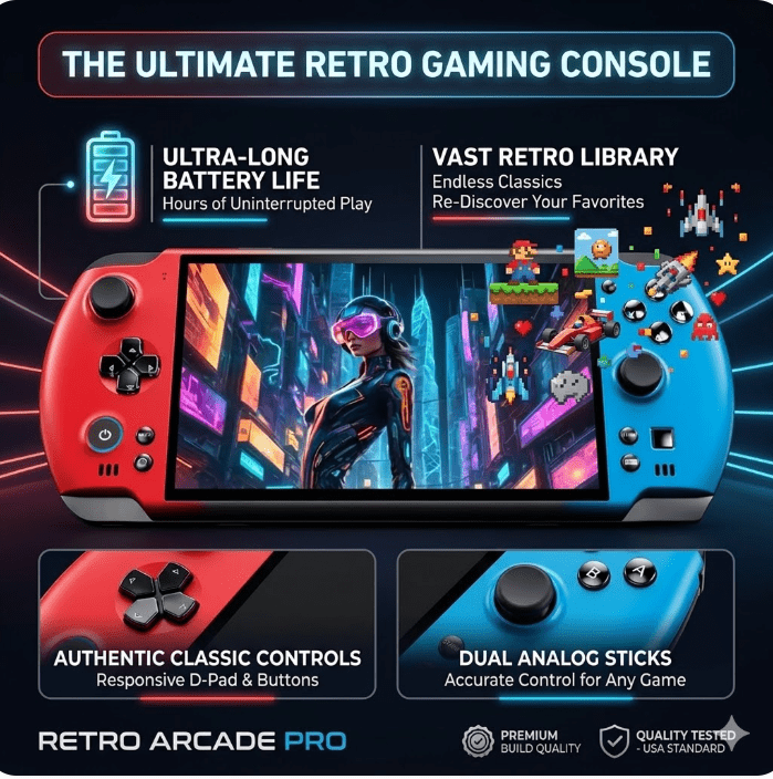 X7Plus 4.3Inch HD Screen Portable Audio Video Player Classic Play Built-in15000+ Games