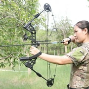 X8 Archery Compound Bow Bag Arrow Set 20-70lb Adjustable Bow Hunting 320FPS RH/LH（Only Black Bow RH）