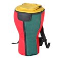 thumbnail image 1 of X8 Drums Heavy Duty Djembe Backpack Bag XXL Rasta, 1 of 1