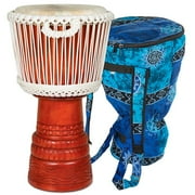 X8 Drums Ivory Elite Professional Djembe Drum with Bag & Lessons 12 in.