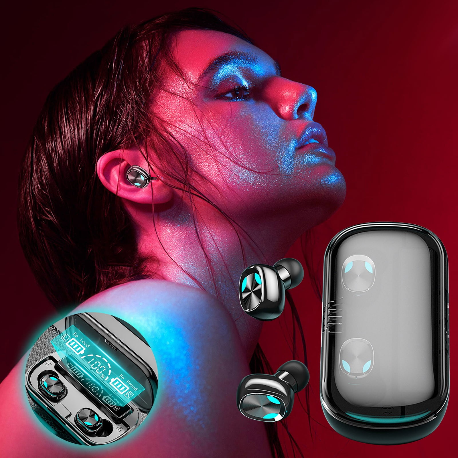 X8 Wireless Bluetooth Headset, Bluetooth Earbuds With Charging Box