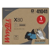 WypAll PowerClean X80 Cloths Heavy Duty Wipes (41041), Brag Box, Extended Use Towels, Blue (1 Pack of 152 Sheets, 152 Sheet Total)