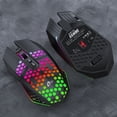 thumbnail image 1 of X801 Hole Mouse 2.4G Luminous Rechargeable Wireless Mouse Mute Design One-Button Desktop Black, 1 of 12