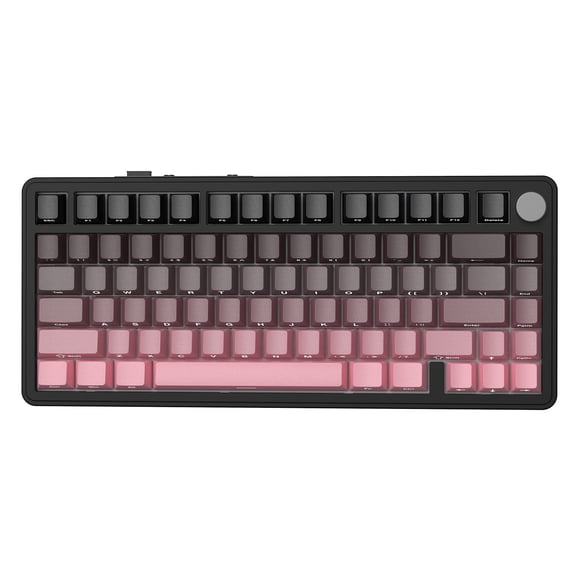 X85 Wireless Mechanical Keyboard, TKL 82 Keys Bluetooth 5.0/2.4GHz/USB-C Hot Swappable Custom Keyboard, Knob, Gasket Structure, RGB Backlit Gaming Keyboard for PC/Mac/PS4/Xbox (BLACKPINK)