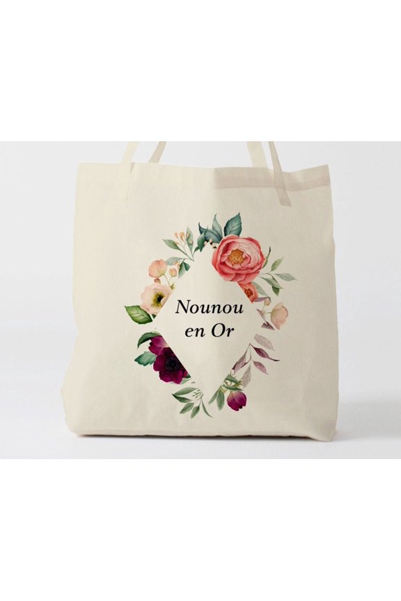 X859Y tote bag nanny in gold tote bag cotton nanny tote bag changing bag cotton bag summer