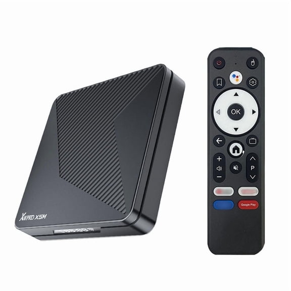X88PRO X5M Android TV Box, 4-Core Processor, 4GB RAM 32GB ROM, Android 11, Wi-Fi 6, BT5.2, 4K Ultra HD, HDR10+, Voice Remote Control