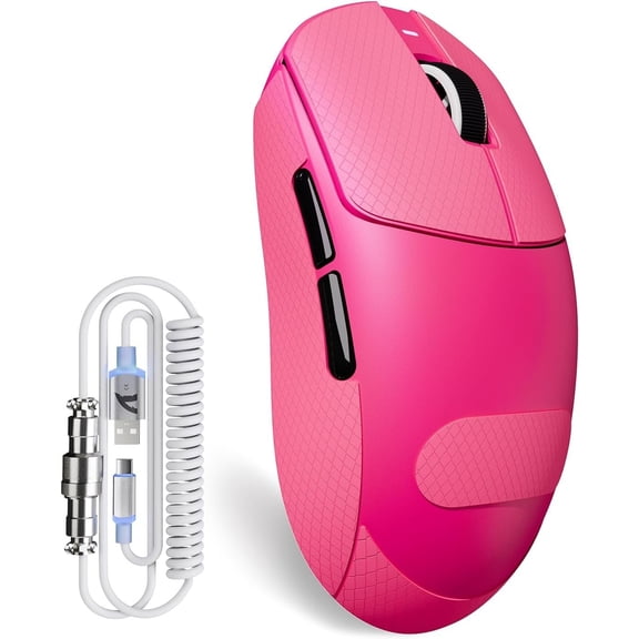 X8Plus 55g Superlight Gaming with 40K DPI,PAW 3395PRO Sensor, Broadcom BK52820 Chip,HUANO ,Web Driver,Tri-Mode Fit Large Hand Mice with -Berry Red&Sticker