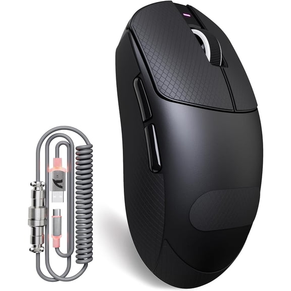 X8Plus 55g Superlight Gaming with 40K DPI,PAW 3395PRO Sensor, Broadcom BK52820 Chip,HUANO ,Web Driver,Tri-Mode Fit Large Hand Mice with -Black&Sticker