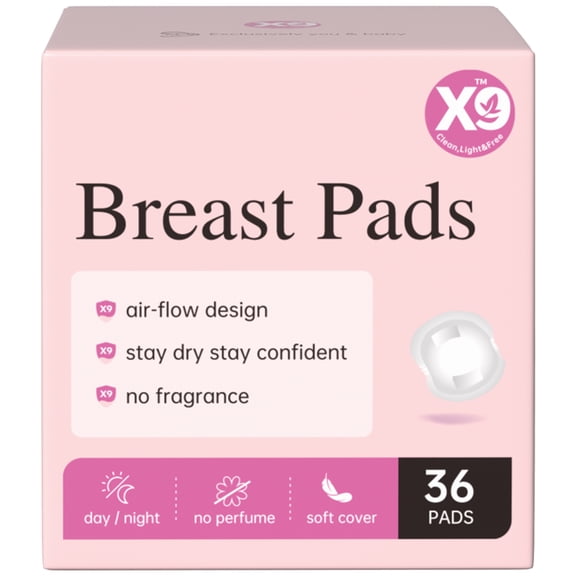 X9 Disposable Nursing Pads, Breast Pads for Breastfeeding, Superior Absorbency&Ultra Soft Leakproof Design, Postpartum Essentials,36 Count
