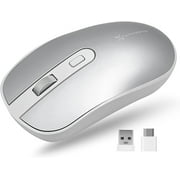 X9 Performance Dual USB C Mouse Wireless with USB-A and Type C Receiver - Multi Device Mouse - 2.4G RF USB Type C Wireless Mouse for MacBook Pro/Air, Apple Mac, iMac, Laptop, PC Computer - Silver