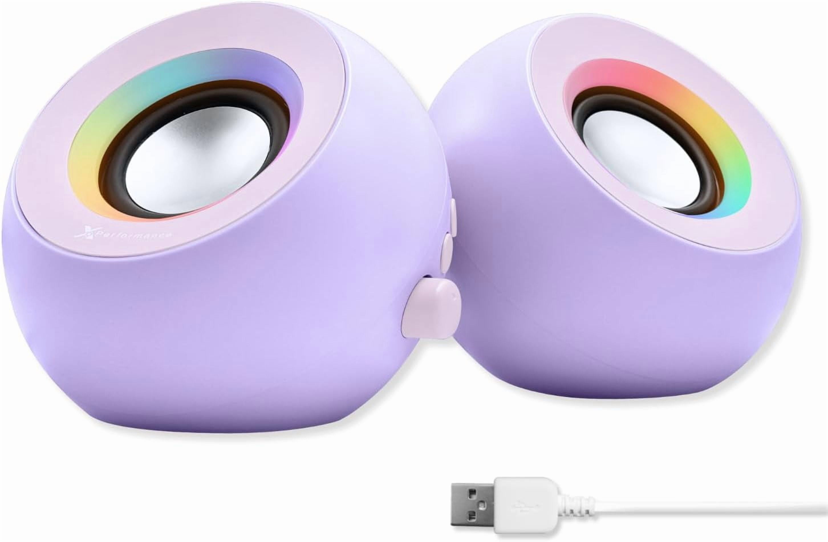 X9 Performance Purple Computer Speakers for Desktop PC with RGB ...