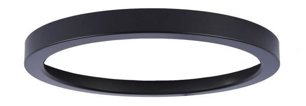 Modern 7" Polished Nickel LED Canopy Mounting Accessory - Black