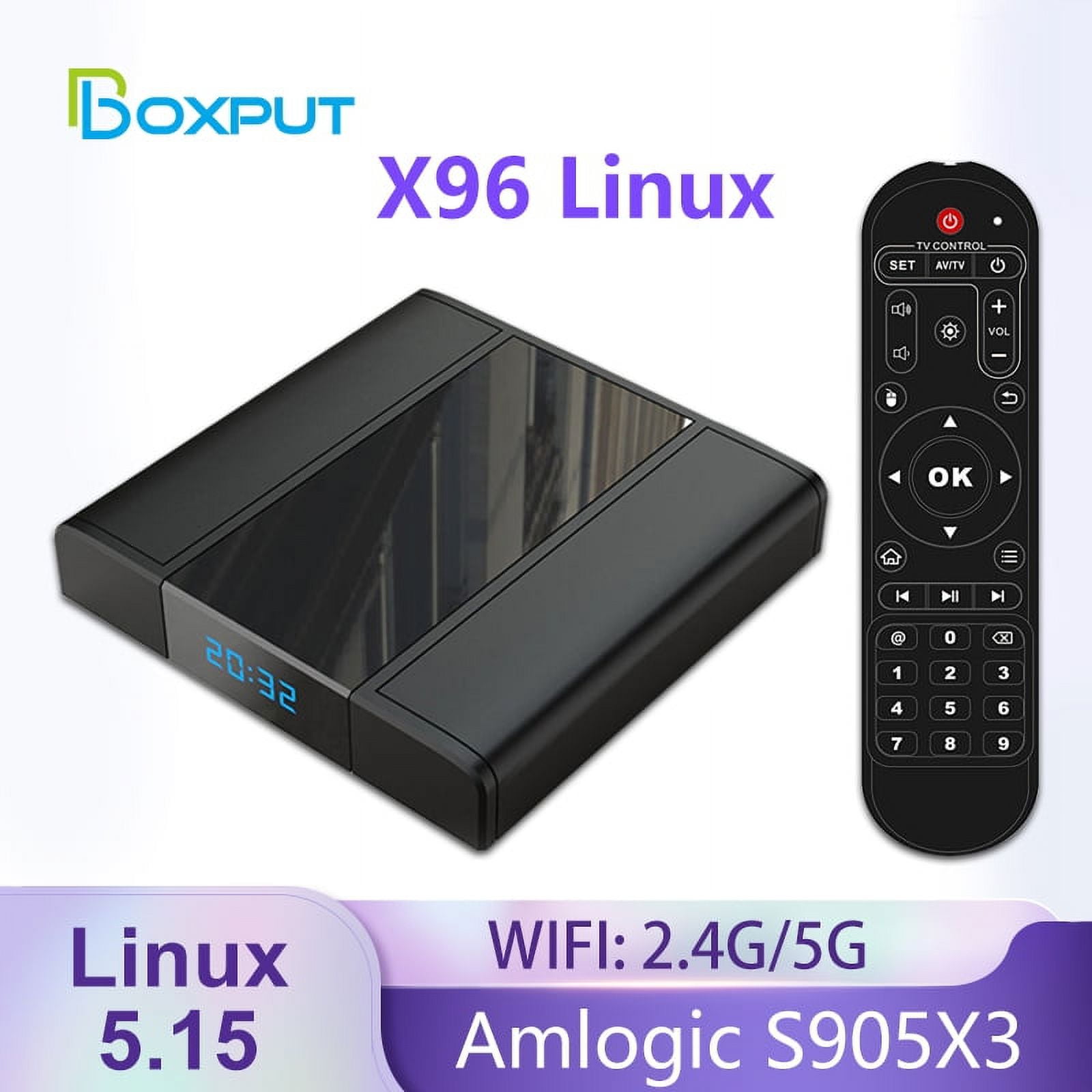 X96 Linux TV Box Amlogic S905X3 Quad Core 4G RAM 32G ROM Smart TV Box