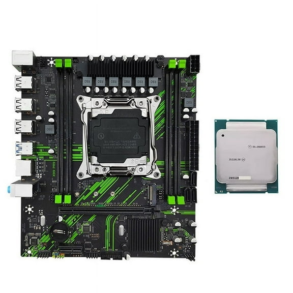 X99 PR9 Motherboard LGA 2011-3 Set Kit Supports 4X DDR4 RAM M.2/NVME M.2 with E5 2666v3 CPU Processor
