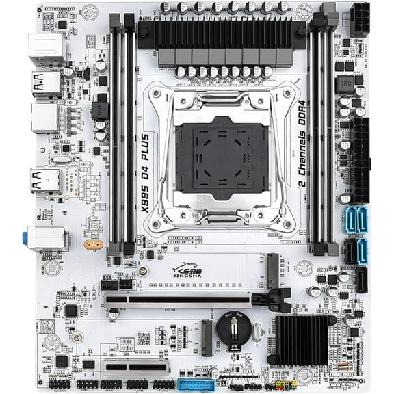 X99-Plus LGA 2011-3 Motherboard for Intel Xeon E5 V3 V4 LGA 2011-v3 Socket Processor (DDR4 Max 128GB, PCIe 3.0, M.2 Protocol, SATA 3.0, USB 3.0, Gigabit LAN)