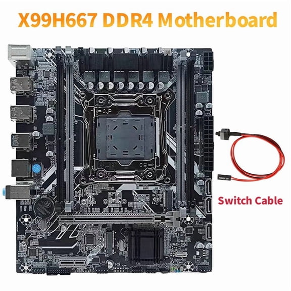 X99H667 DDR4 Motherboard LGA 2011-3 H81/B85 Chip Supports 4X DDR4 RAM M.2 NVME Gigabit Ethernet X99 Desktop Motherboard
