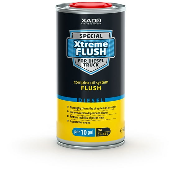 XADO Xtreme Flush Engine Oil System Cleaner, Diesel Motor Oil 10W-30, 1 qt