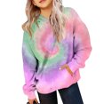 thumbnail image 1 of XADYUY Cute Hoodies for Teen Girls Oversized Hooded Girls Sweatshirt Preppy Long Sleeve Pullover Sweatshirts for Girls Casual Winter Kids Sweaters Girls with Pocket,11-12 Years Light Purple, 1 of 5