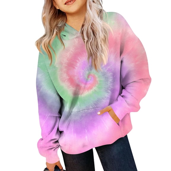 XADYUY Cute Hoodies for Teen Girls Oversized Hooded Girls Sweatshirt Preppy Long Sleeve Pullover Sweatshirts for Girls Casual Winter Kids Sweaters Girls with Pocket,11-12 Years Light Purple