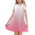 thumbnail image 1 of XADYUY Girl's Summer Casual Dress Casual A-Line Sleeveless T-Shirt Dress for School Striped Twirl Crew Neck Swing kids sundresses girls 4-16,Pink 9-10 Years, 1 of 6
