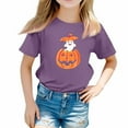 thumbnail image 1 of XADYUY Girls Halloween Shirts 5t Spooky Ghost Pumpkin Graphic T-Shirts for Kid Girls Crewneck Short Sleeve Shirts for Kids Fall Funny Holiday Tee Top Girls,9-10 Years, 1 of 4